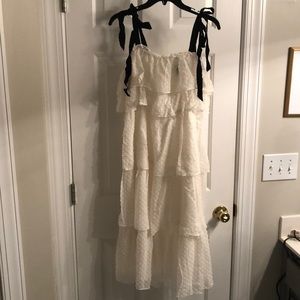 J Crew Layered ruffle dress
